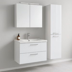 marsian banyo seti – highgloss beyaz seri (80 cm)